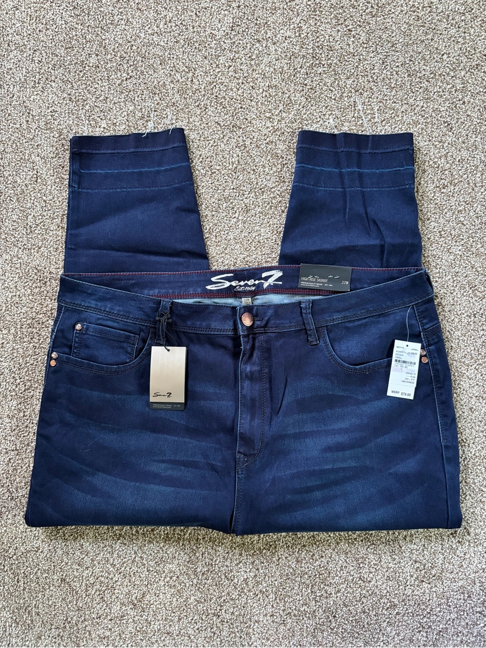 *NEW* Women’s Seven7 High Rise Skinny Straight Leg Denim Jeans - Size 22W